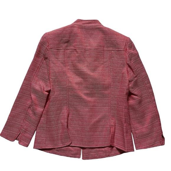 Anne Klein Red Textured Open Front Blazer Jacket | Size 4 | NWT - Picture 4 of 5